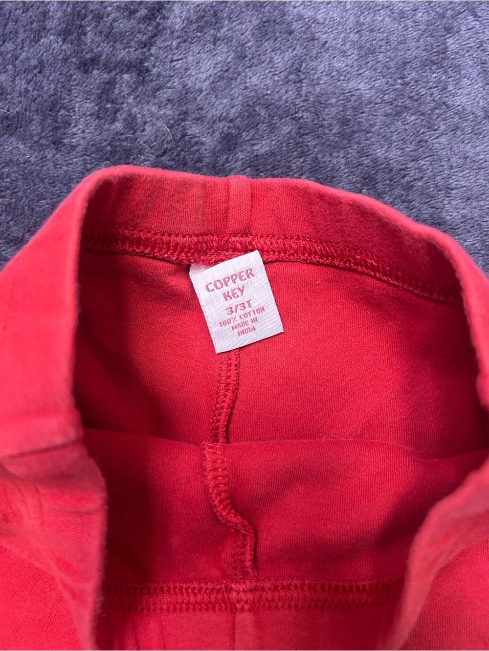Copper Key Red High-Waist Ruffle Hem Shorts